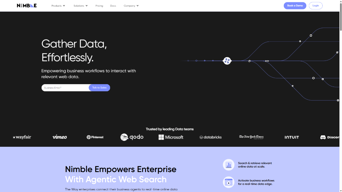 Nimble Homepage Overview