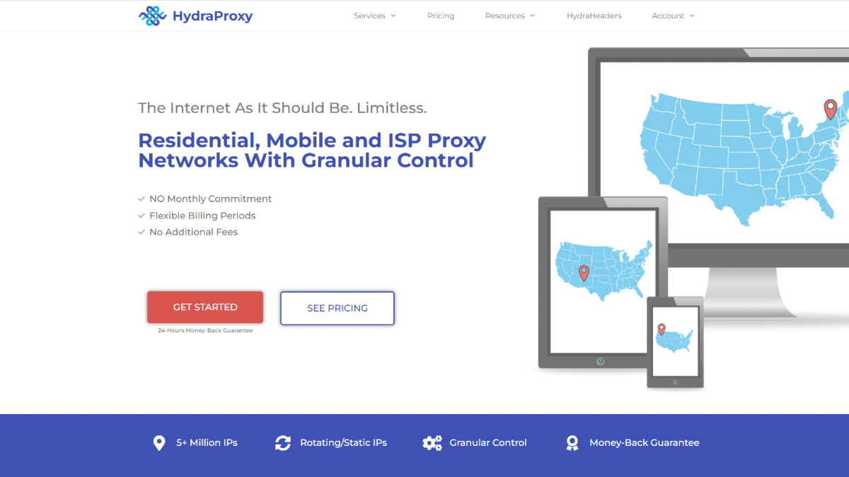 Hydraproxy Homepage Overview