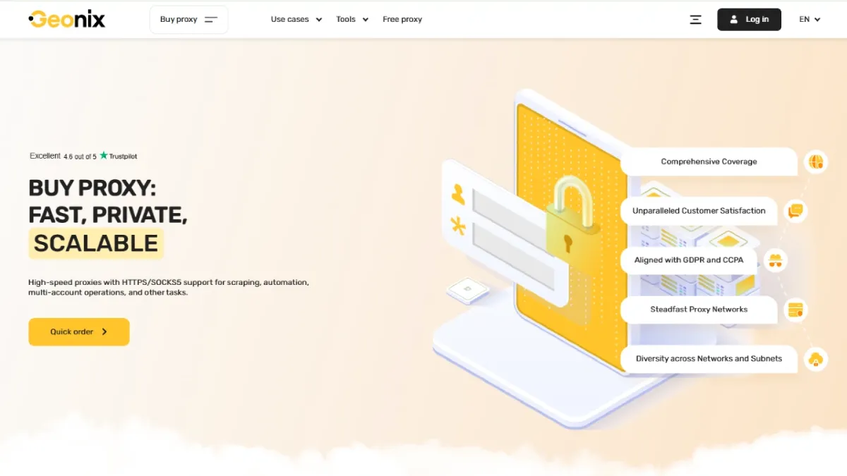 Geonix Homepage Overview